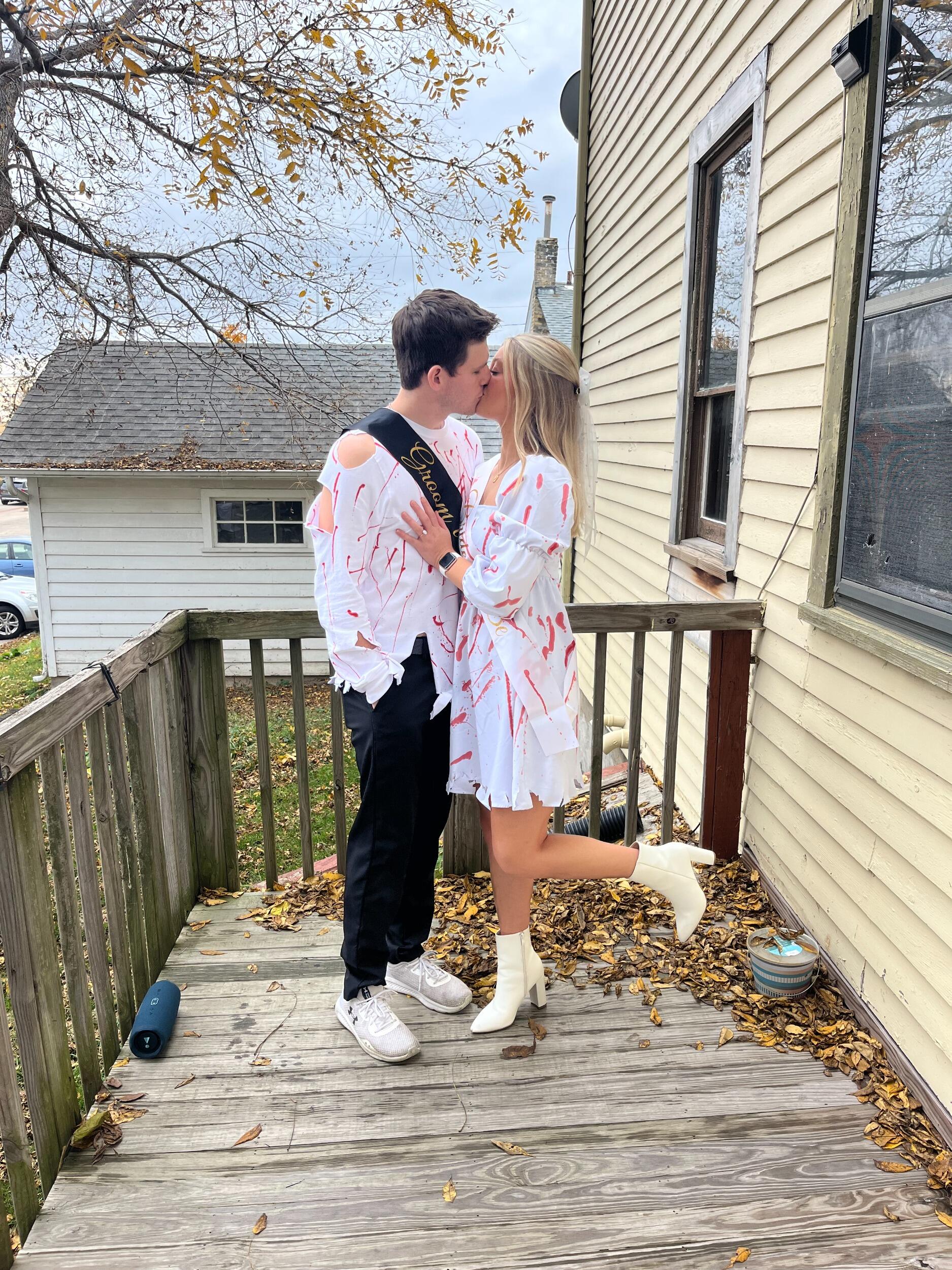 We celebrated with friends at our Halloween Engagement Party!