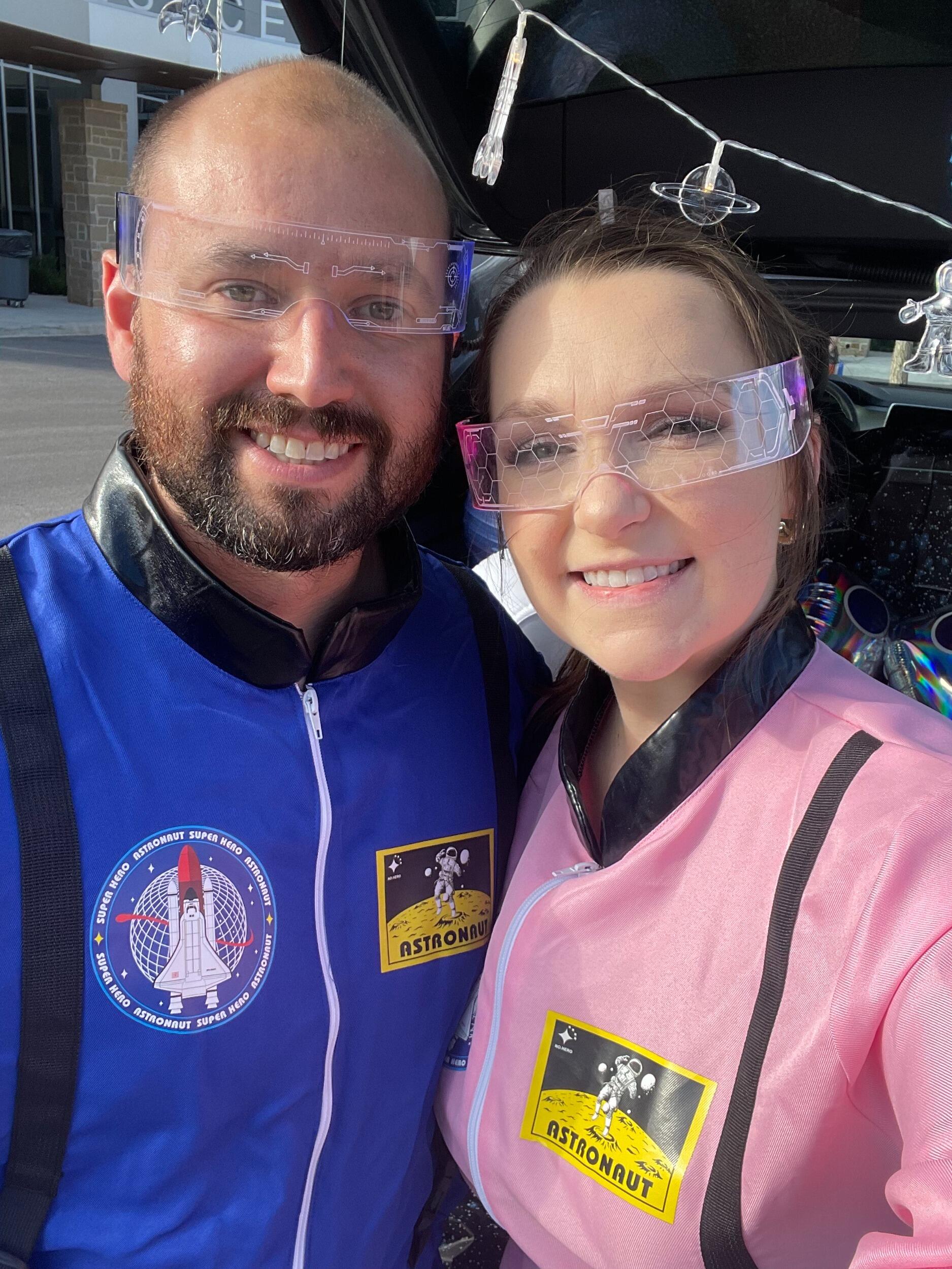 Our trunk theme was outer space, and we won the costume contest! 