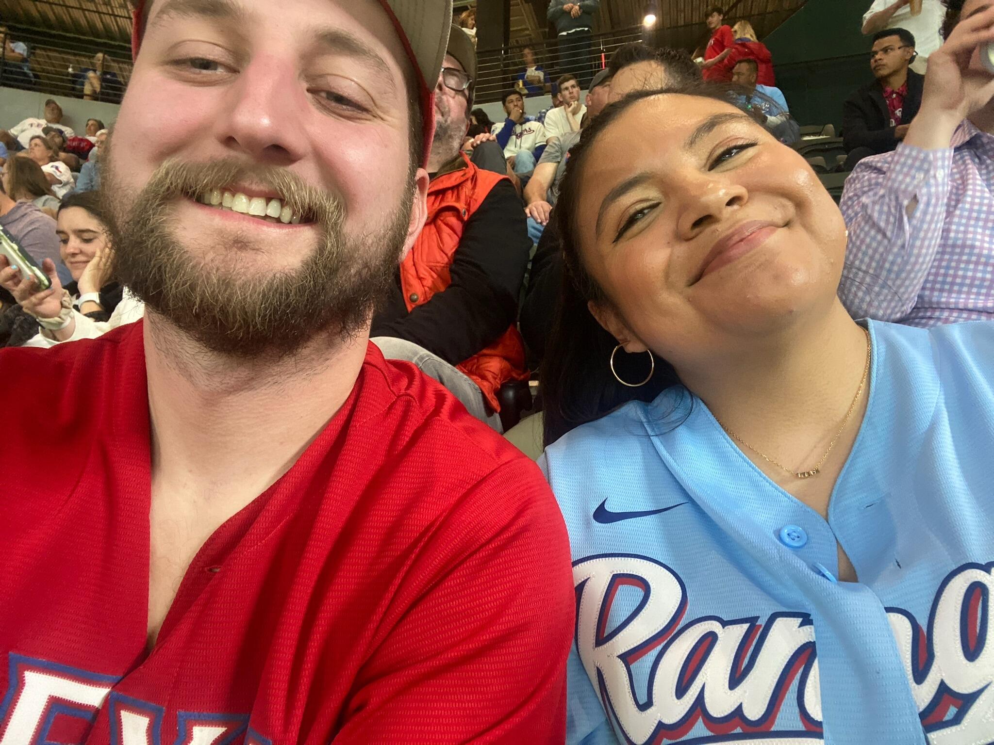 One of the many Rangers games we have gone to over the years.