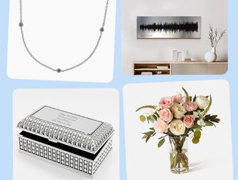 Collage of 23rd anniversary gifts