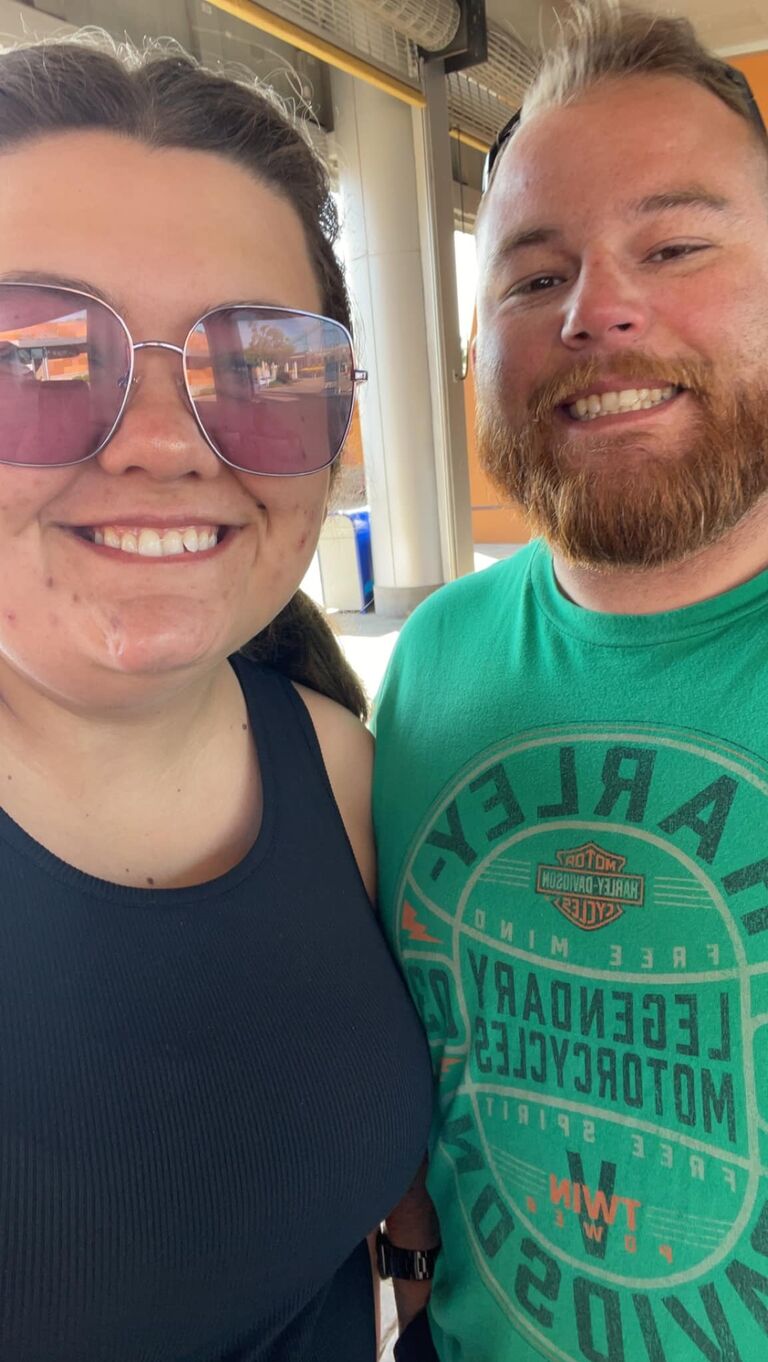 In May Matthew and Michaela went to Cedar Pointe and bonded over their love of rollercoasters. He tried to pretend he's taller than Michaela too!