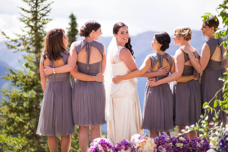 graphite bridesmaid dresses