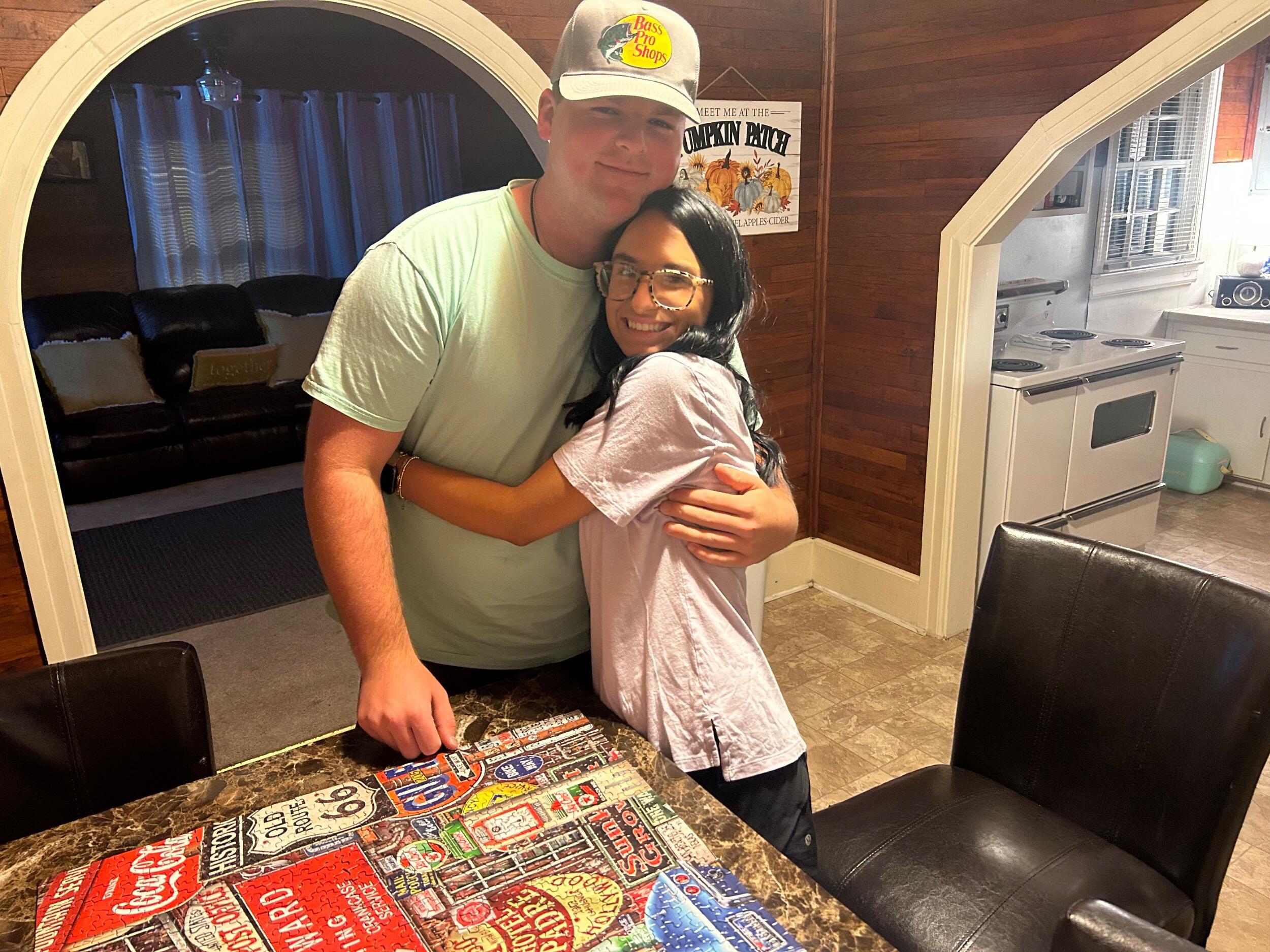 We finished our first (and Braxton's last) puzzle!