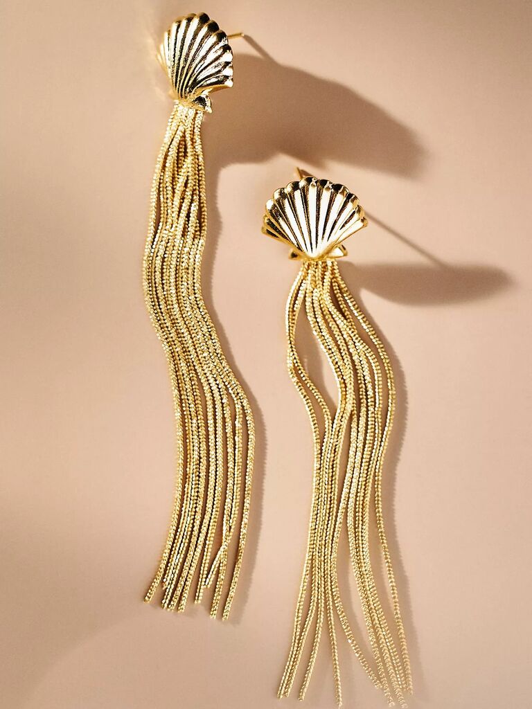 Sea shell earrings by Anthropologie. 