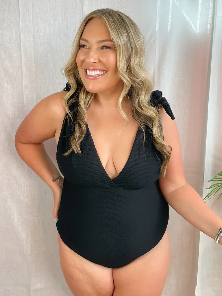 Steph Black and White One Piece Swimsuit | Black One Piece| Beach Riot