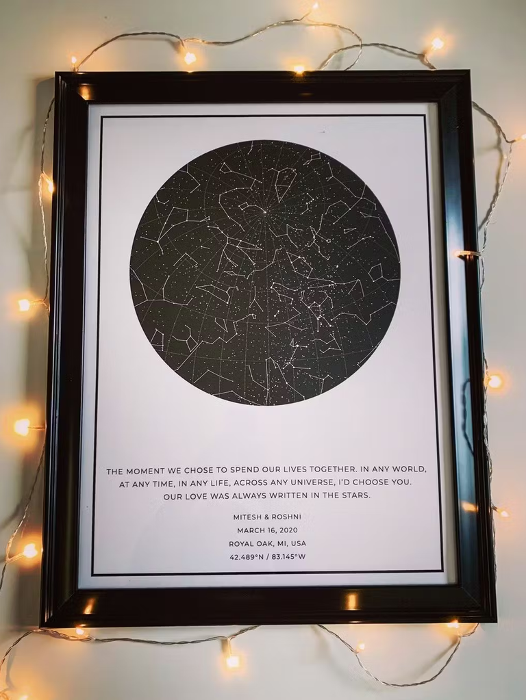 Personalized star map for your romantic partner