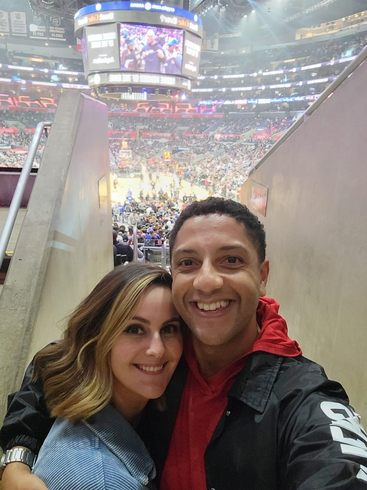 Our first Clipper game together, we have enjoyed many more since then!