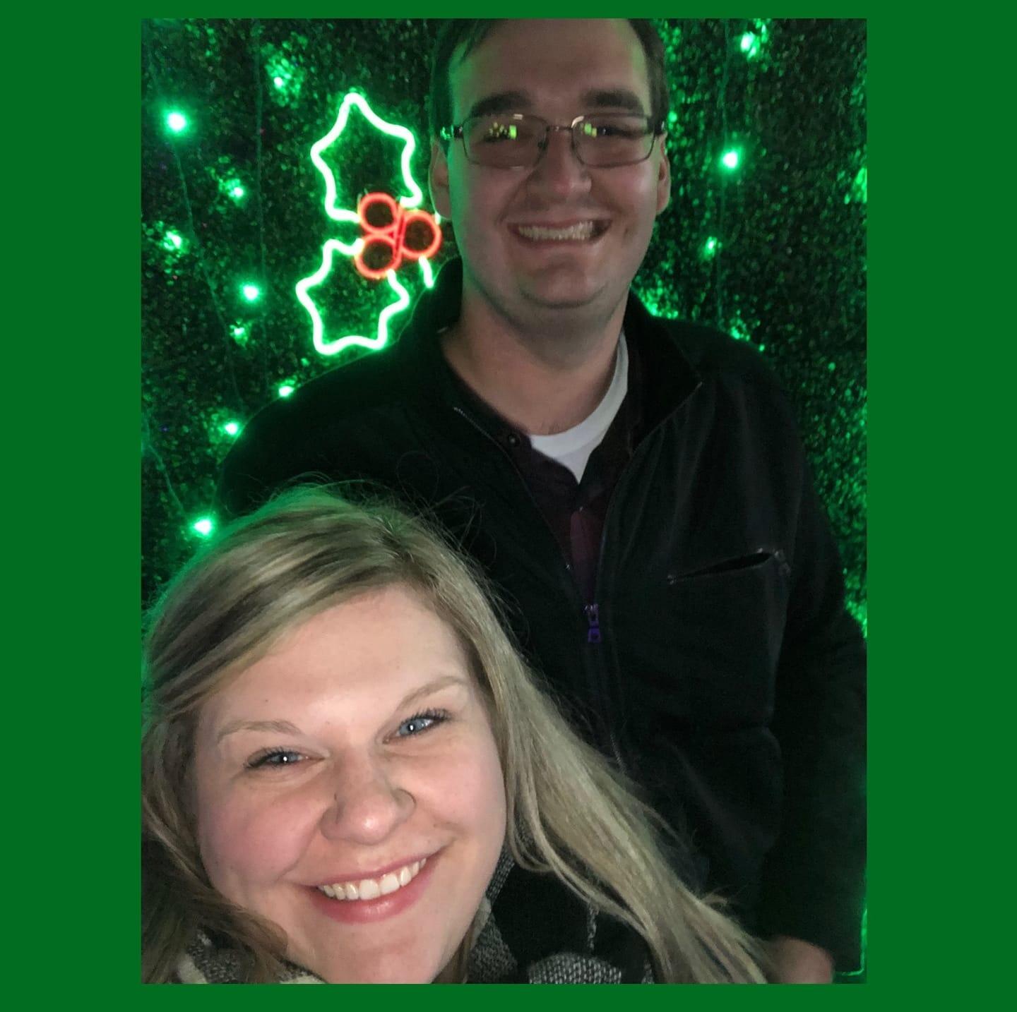 Zoo Lights with some good friends and our Engagement Day! 