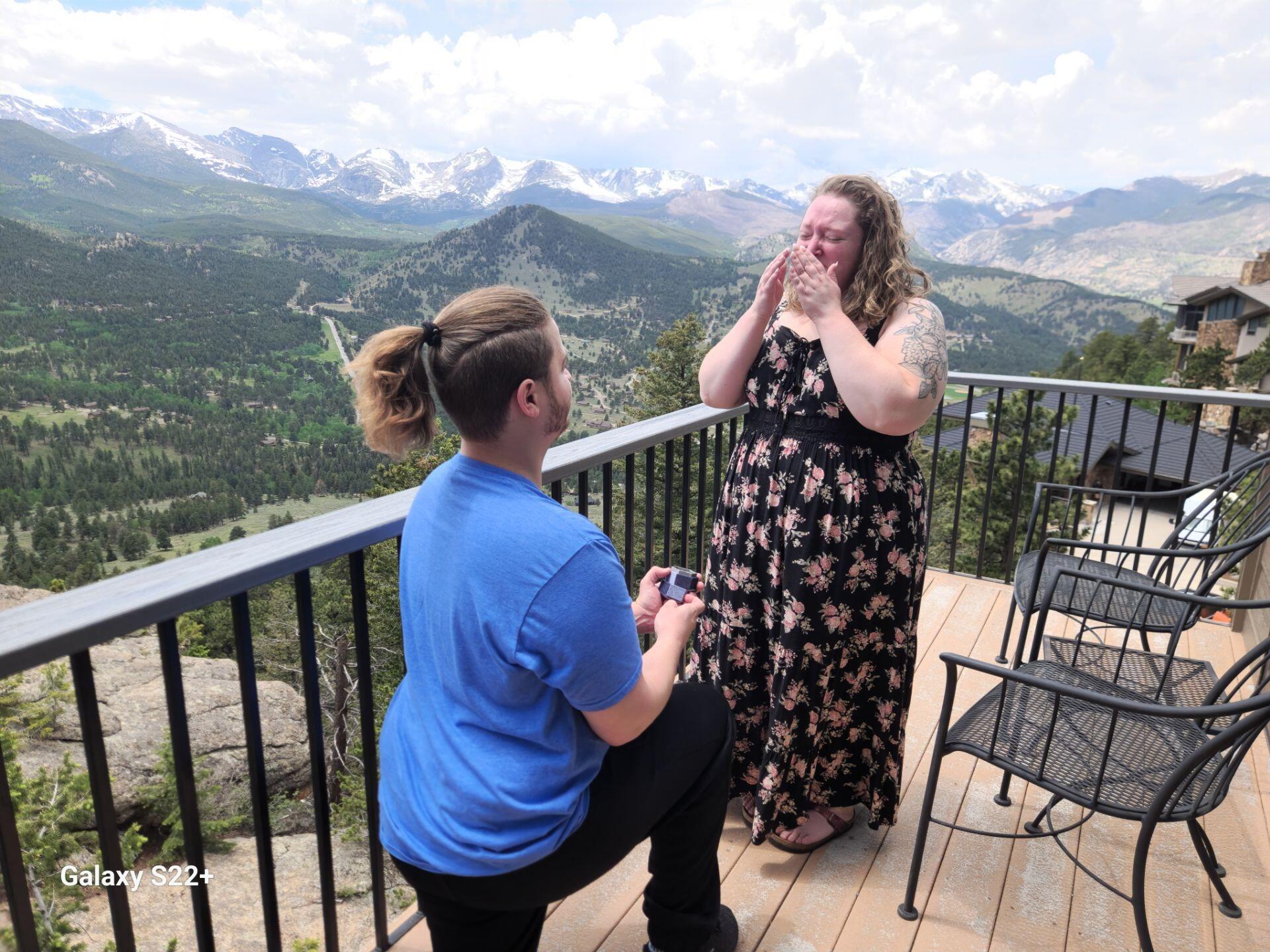 Alex popped the question in beautiful Estes Park, CO!