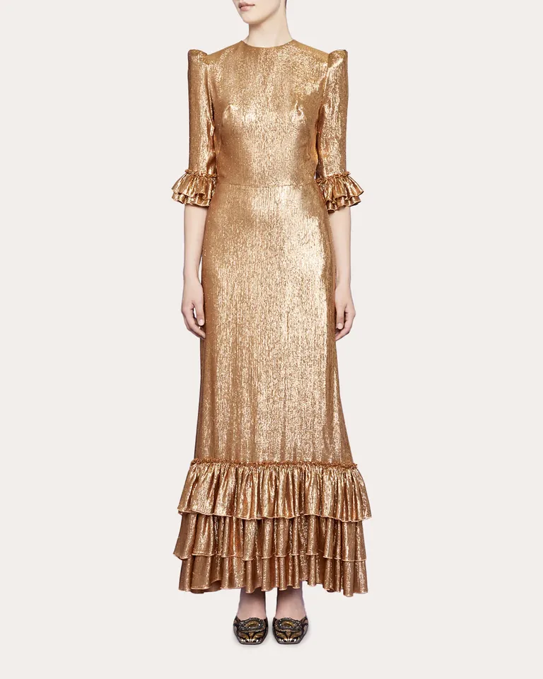 Here to Wow Gold Sequin Maxi Dress