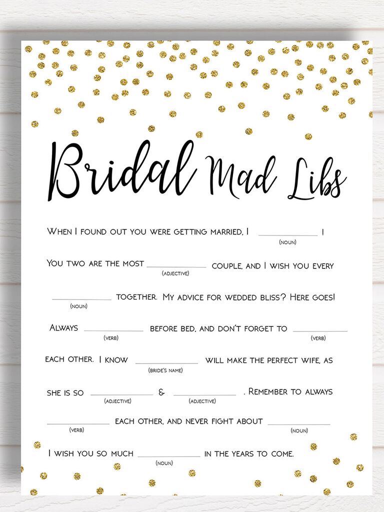 Free Wedding Games Printables