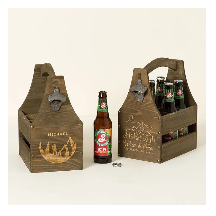 Customized beer caddy gift