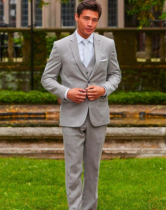 BLACKTIE SHARKSKIN Black & White Wedding Suit Wedding Tuxedo