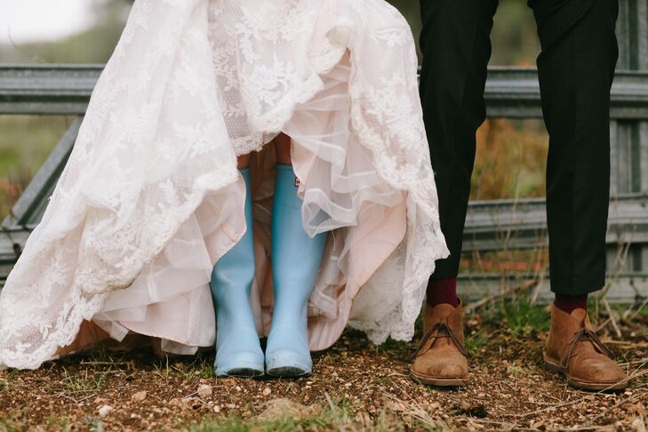 light blue hunter wellies