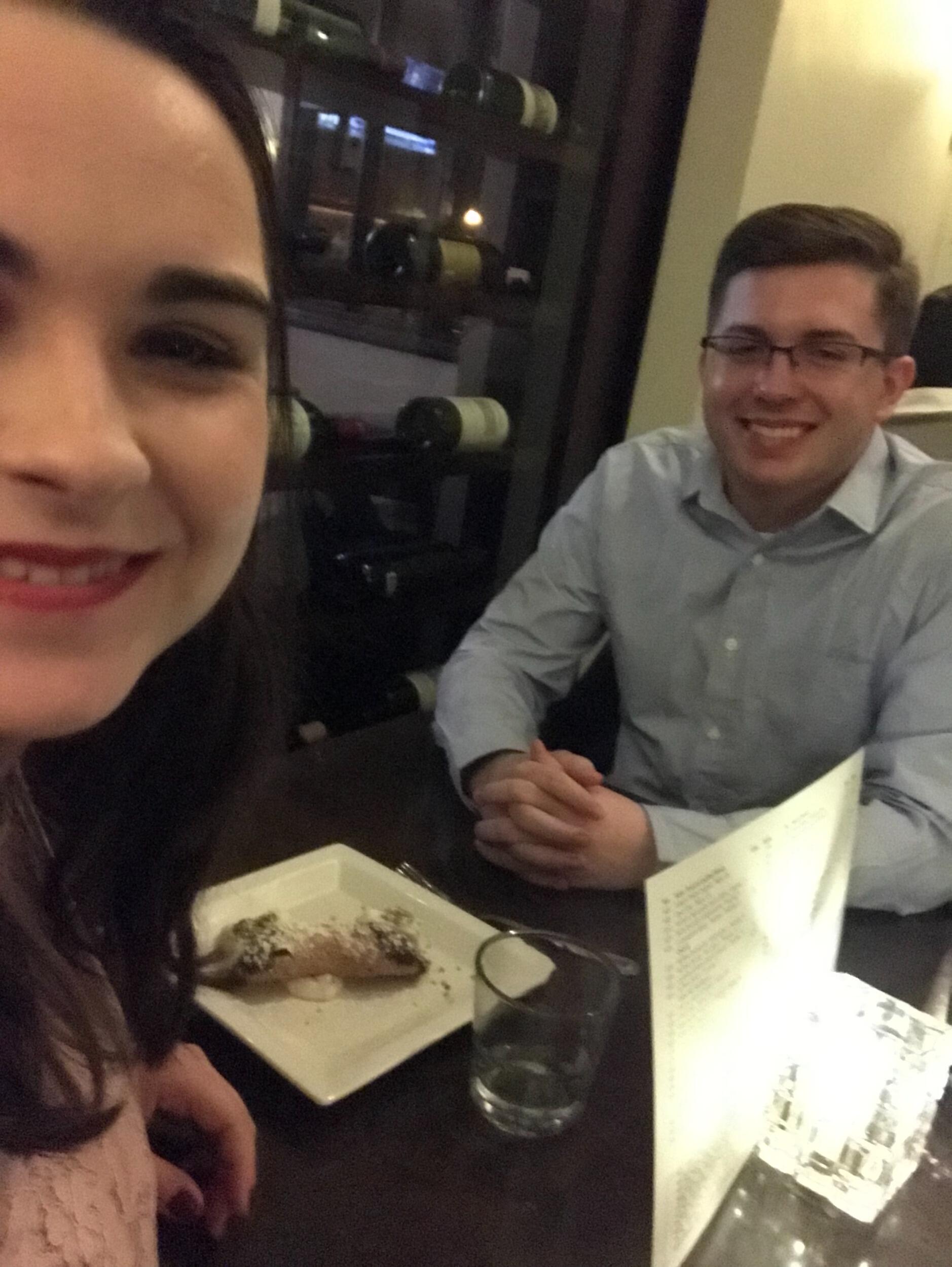 To celebrate our first Valentine's Day together, Charles took me on my first "fancy date". Notable, when asked by a roommate "why are you spending so much on this girl?", Charles assured him "I know this is something worth doing."
