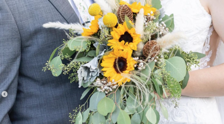 2Pieces Wedding Arch Flowers Sunflowers Decor Rustic Artificial Flower  Garland