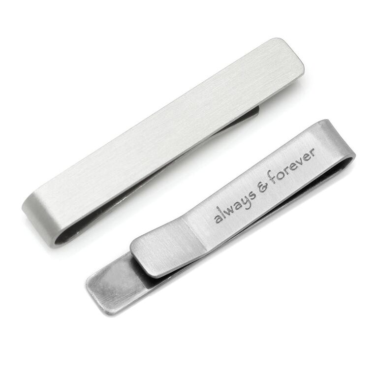 Engraved tie bar 60th birthday gift for husband