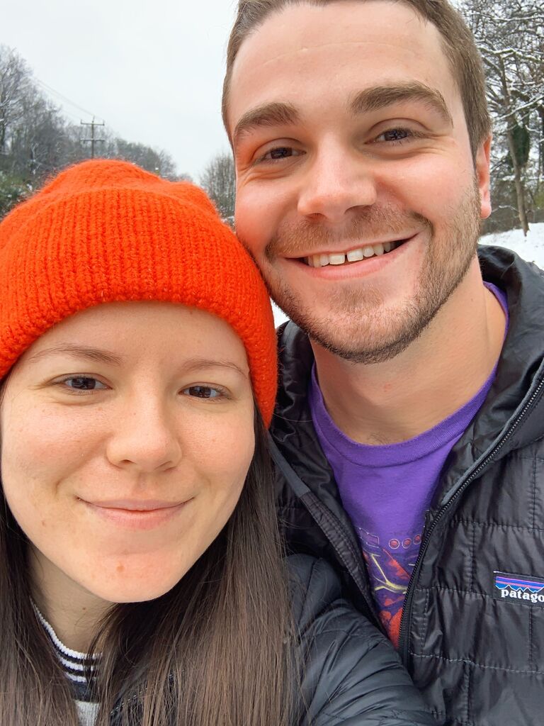 We spend the next couple of months doing long-distance, visiting each other on the weekends.
