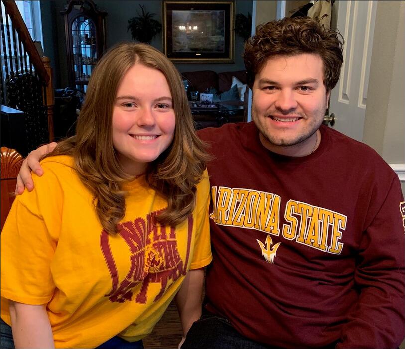 Ethan and Emily decided to attend ASU together, both studying Supply Chain Management!