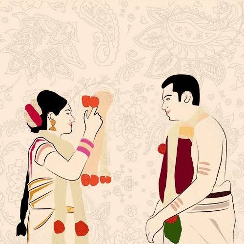 MAALAI MATRAL (EXCHANGE OF GARLANDS) - 

As the Groom accepts this new phase of life, the bride and the groom start the wedding rituals by exchanging garlands three times as a symbol of acceptance and commitment. The number three represents the sthoola(physical), sukshma(astral), and karana(casual)sareeras (bodies) as per yoga. 

The exchange of garlands symbolizes the union of two souls into one and represents unity, loyalty, and respect for one another, and the acceptance of their respective roles in the marital relationship.