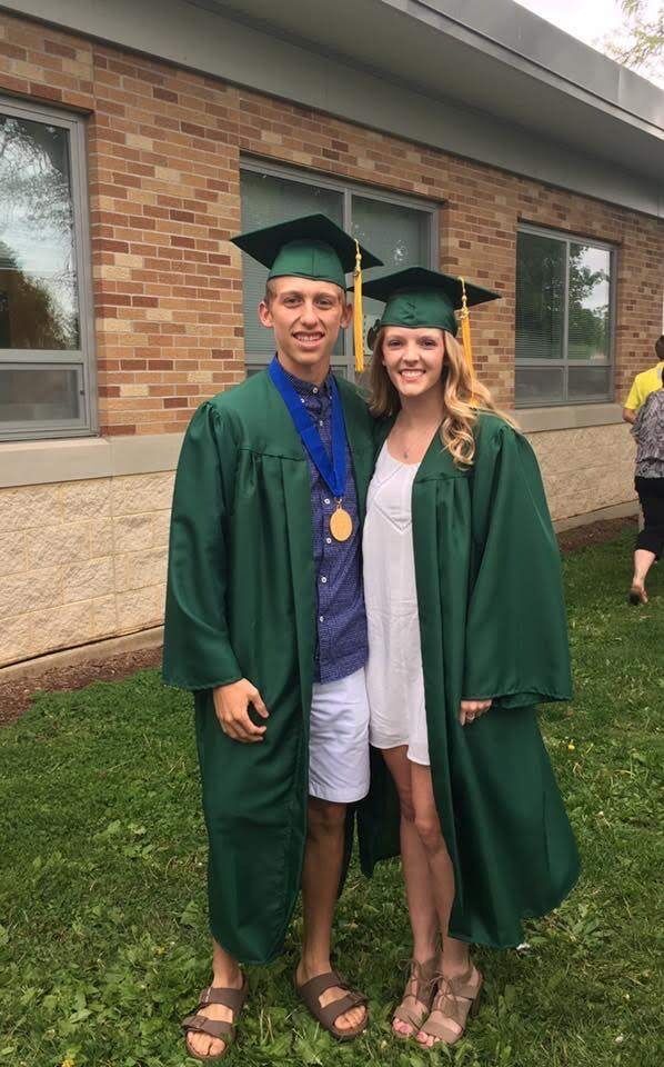 High School Graduation.  

Weslee and James graduated high school and would soon be off to UW - Madison!