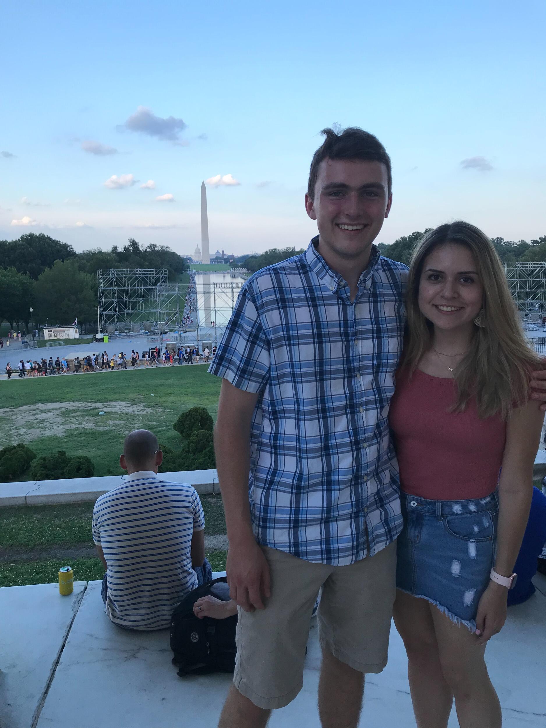 Krystal visits Peter while he interns in the DC area