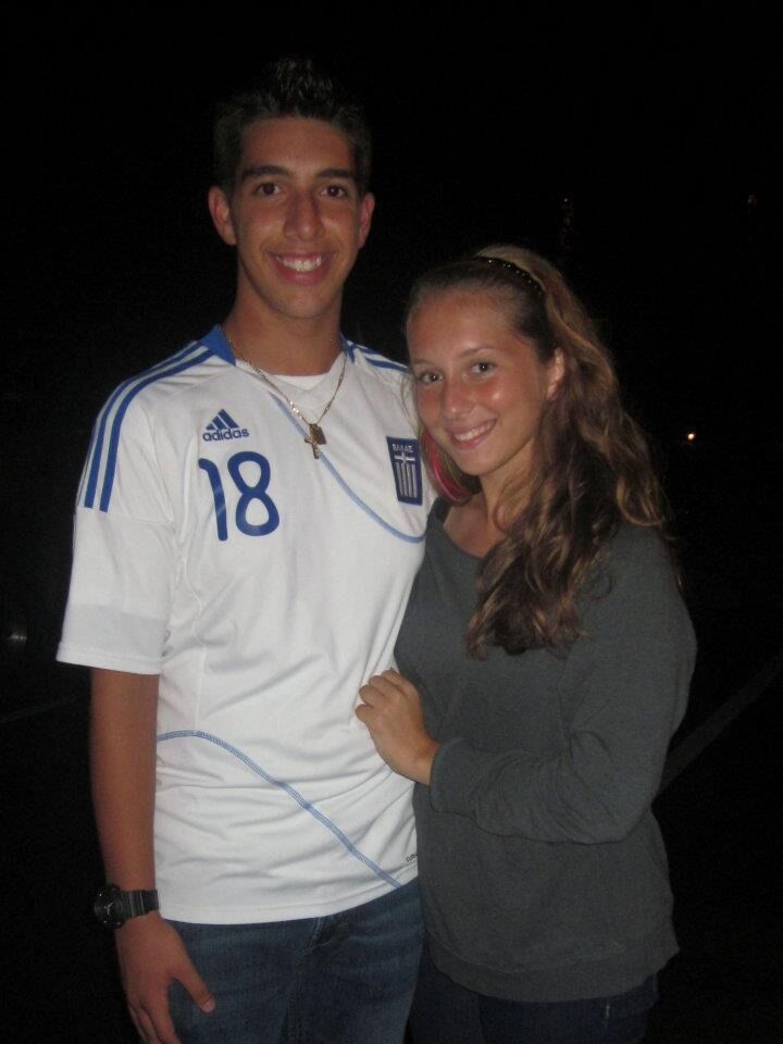 Marianna & Dimitri first met and first hung-out at their church's annual Greek festival at Holy Trinity Greek Orthodox Church in Hicksville! They ate loukoumades, he won her a fish, and then they went on their first date! This picture was taken the day they met! 