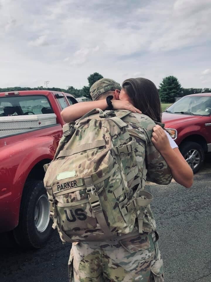 We faced the challenges of time apart through Boot Camp, a deployment to Afghanistan and college. This picture was from the day Nate came home from his year long deployment.