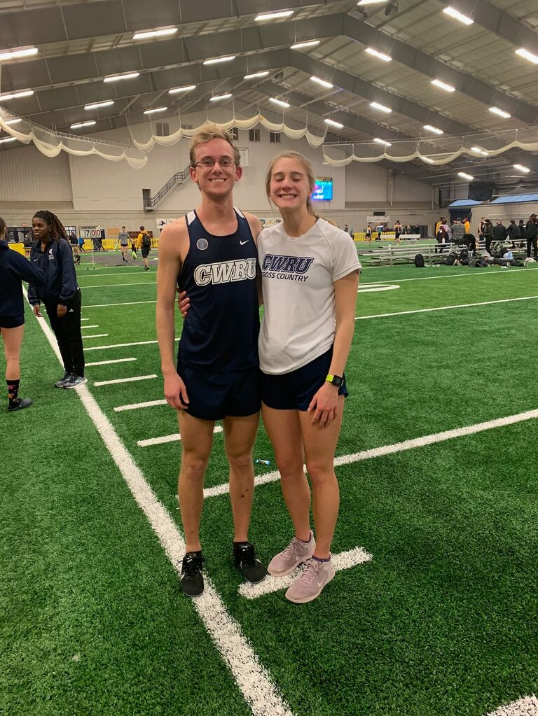 Running (what we didn't know would be) our last track meet together!