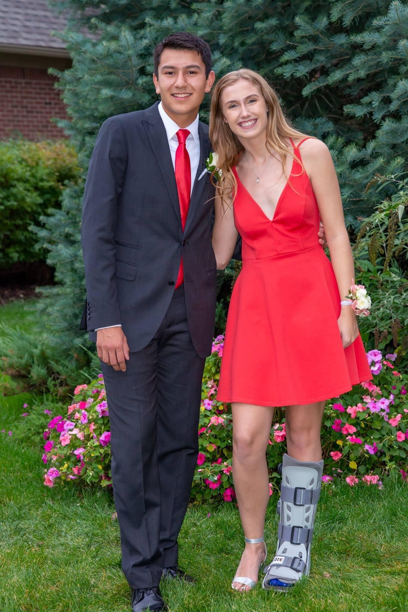 First school dance together at homecoming! Brandon asked Carley to the dance in the cutest way!