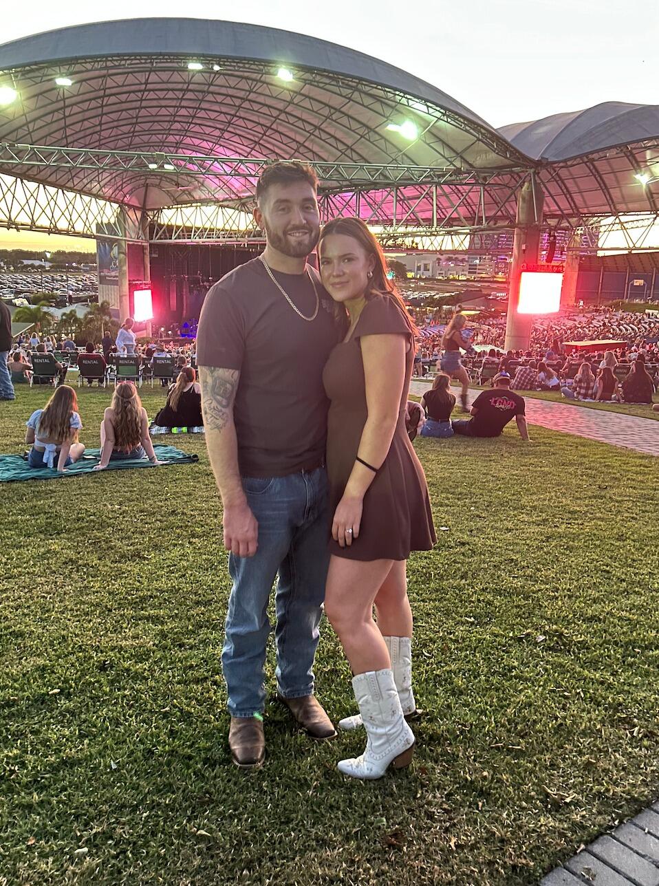 One of our favorite things to do together, listening to country music.