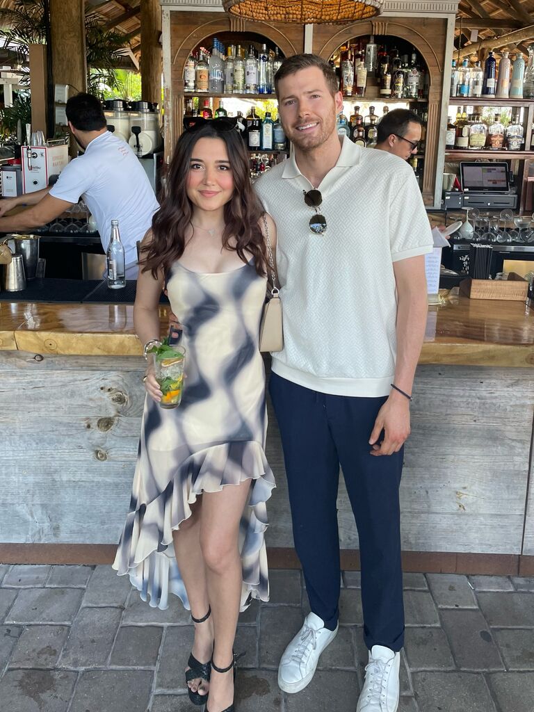 Mason’s first trip to visit Diana in Miami came with sun, cafecito, and one unforgettable night at La Victoria. After dancing all night, Mason asked Diana to be his girlfriend. Slightly sweaty, slightly tipsy, very serious. She said yes and the rest is history.