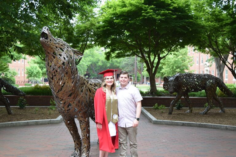 Hannah's graduation from NCSU--->

After this, we did long distance between Raleigh and Charlotte for two years! 