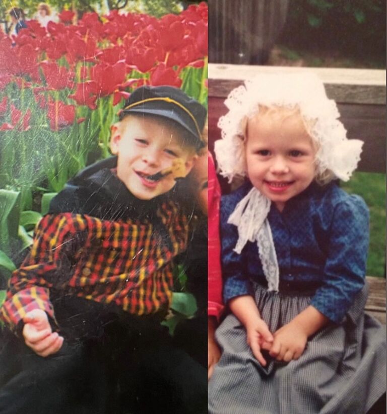 Two Dutch babies at Tulip Time in Pella