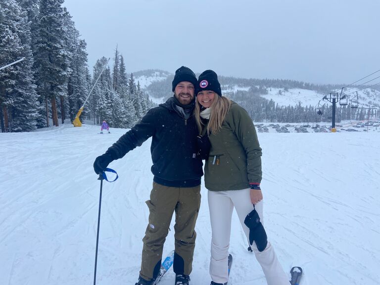 Skiing at Eldora in Colorado. Our first trip together!