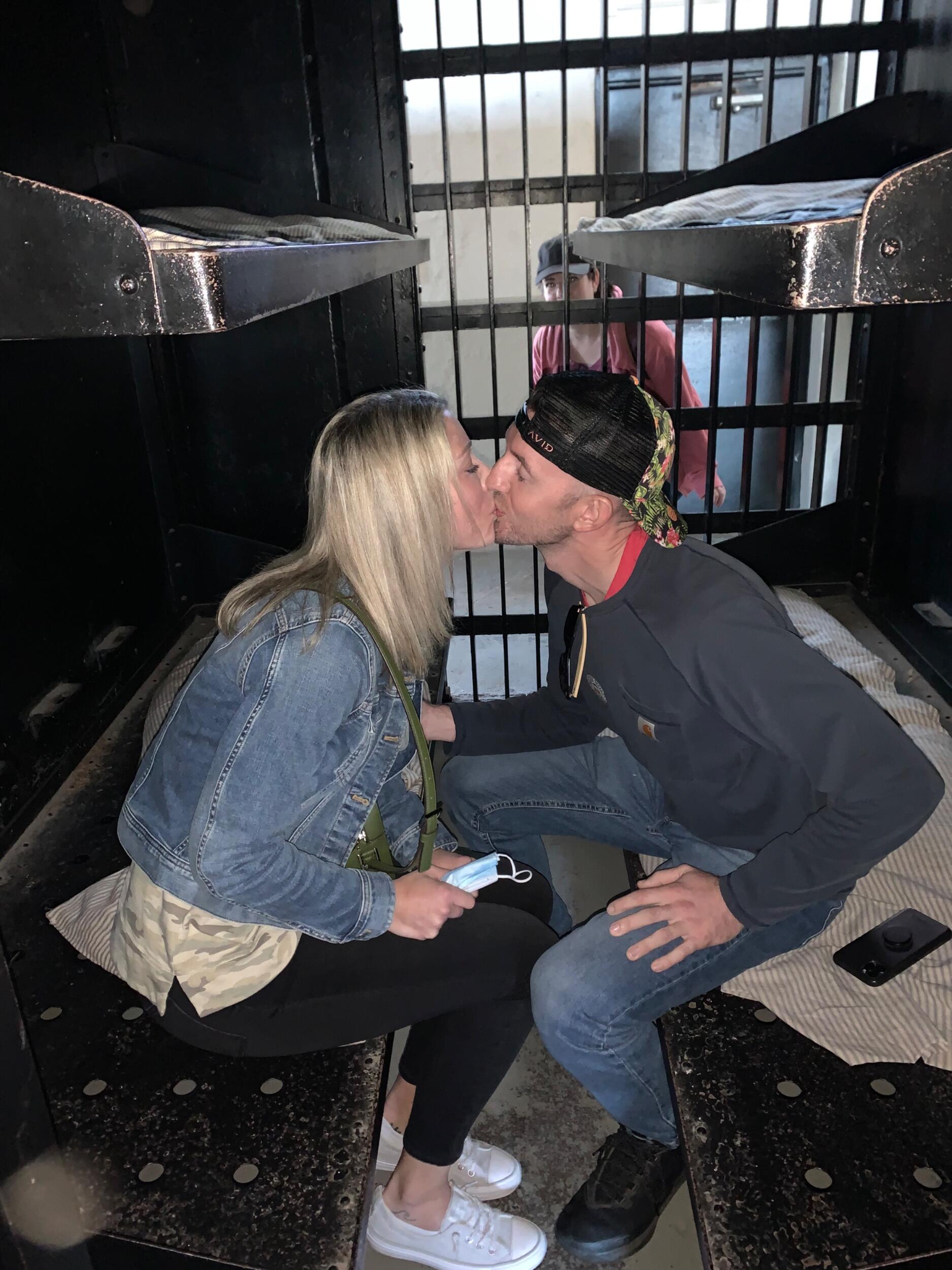 Christmas is St. Augustine…quick kiss in an old jail cell. 