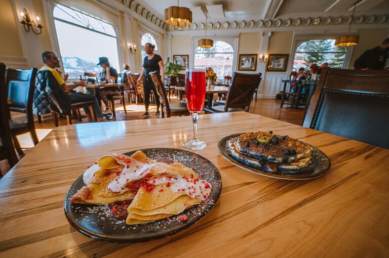 10:30AM-12:00pm:  The other highly recommended brunch option, Brunch and Co. Located in The Lodge next to the Stanley Hotel, serving a more elevated menu and atmosphere.