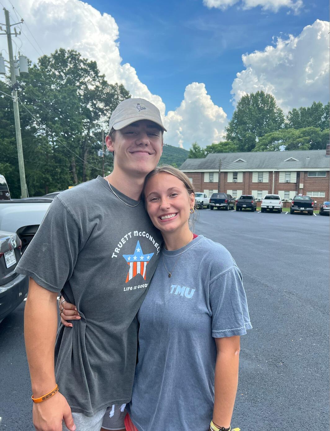 Tyler’s move-in day at TMU! We were so excited for him to chase his dreams as a dual-sport collegiate athlete, but also a little nervous about what long-distance would mean for our relationship.