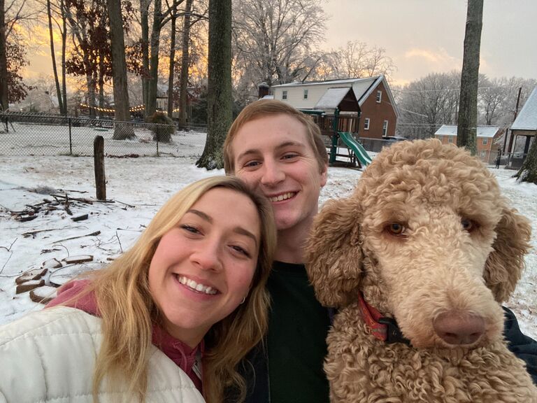 Us with Winnie at Locksley a few weeks before moving to Vermont!