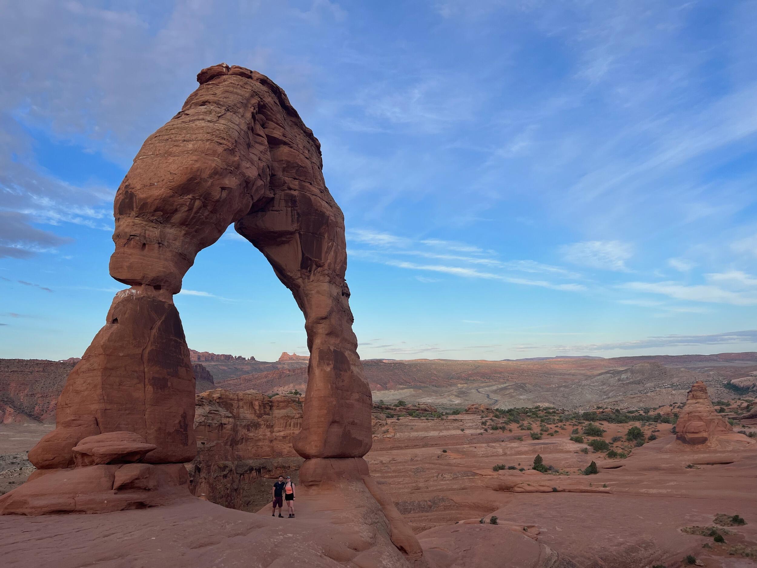 Our first trip out west, taken at Delicate Arch at Arches National Park in Utah