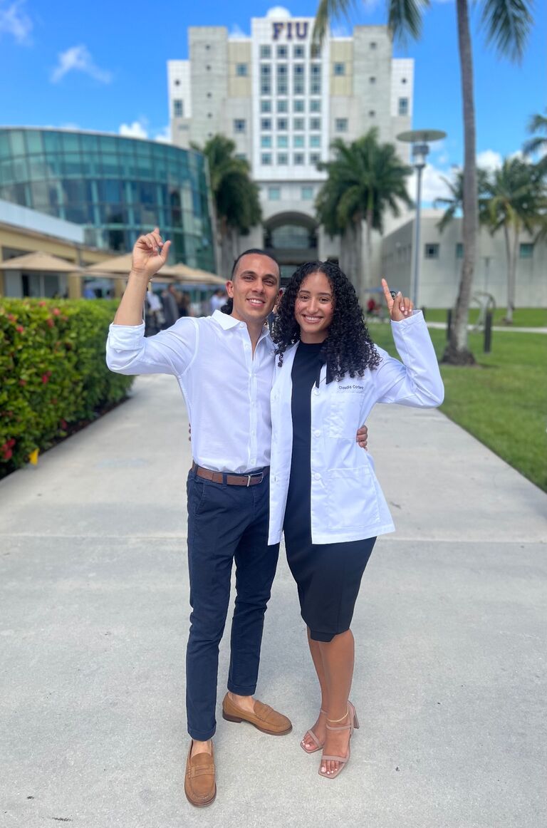 Claudia starts medical school with her biggest supporter by her side. None of this would've been possible without him.