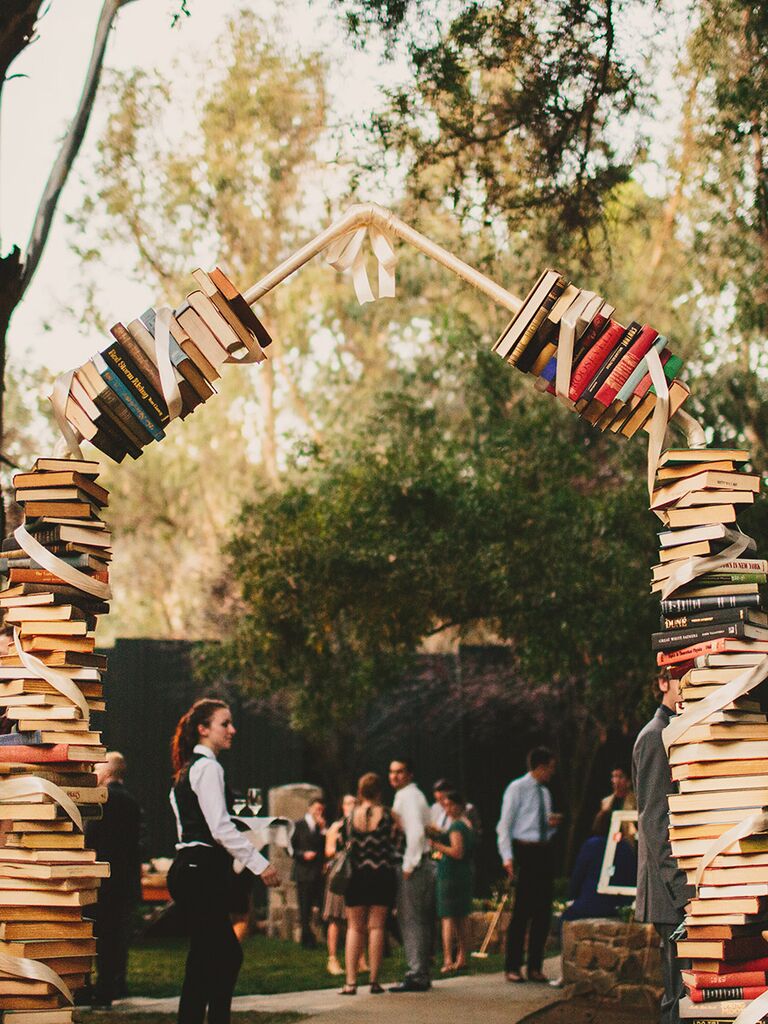Archway made of books