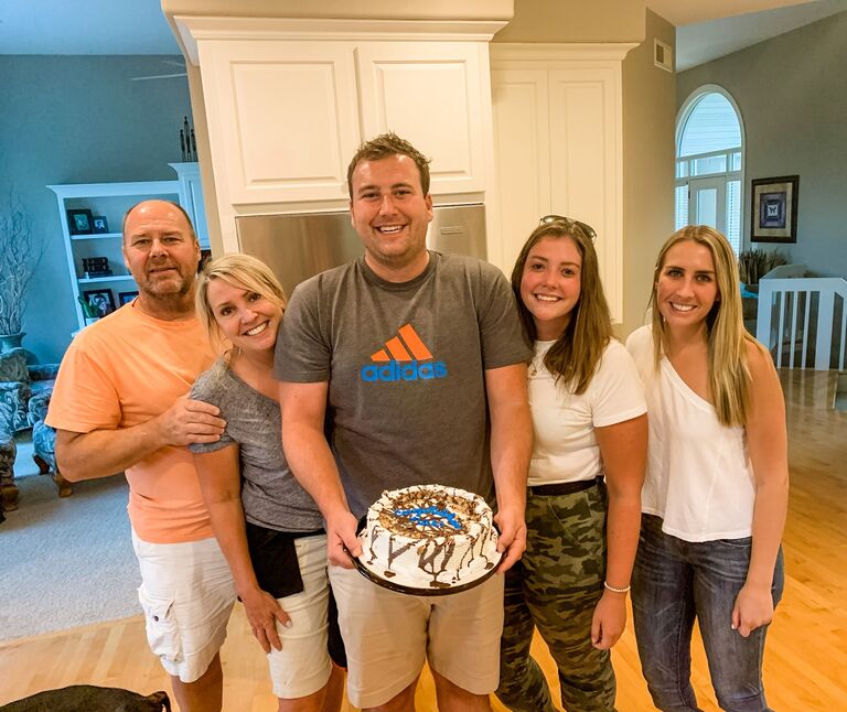Elaina celebrates Nick's college graduation with the Hendrickson's! 