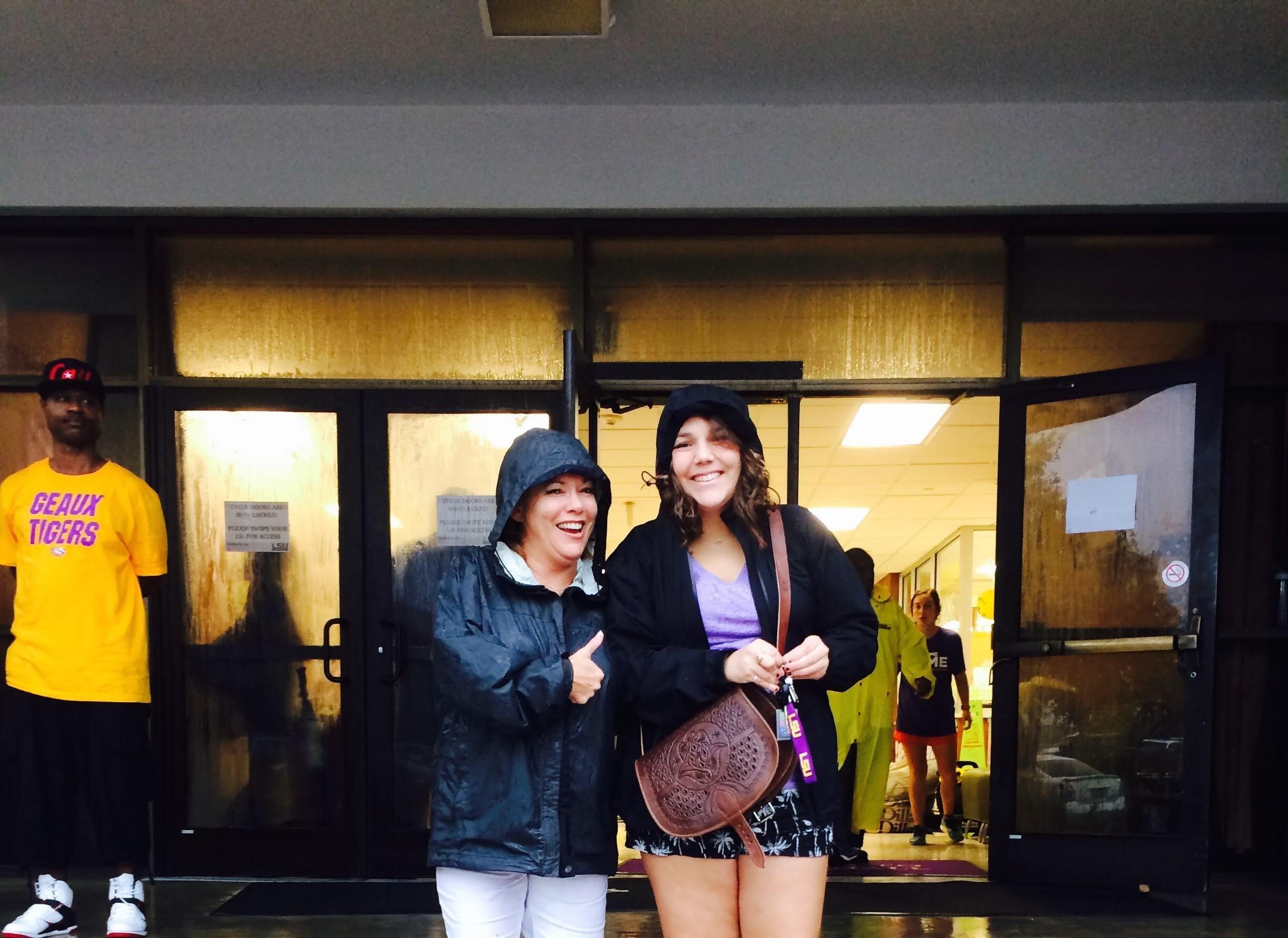 LSU move in day! Our dorms were a five minute walk from each other. 