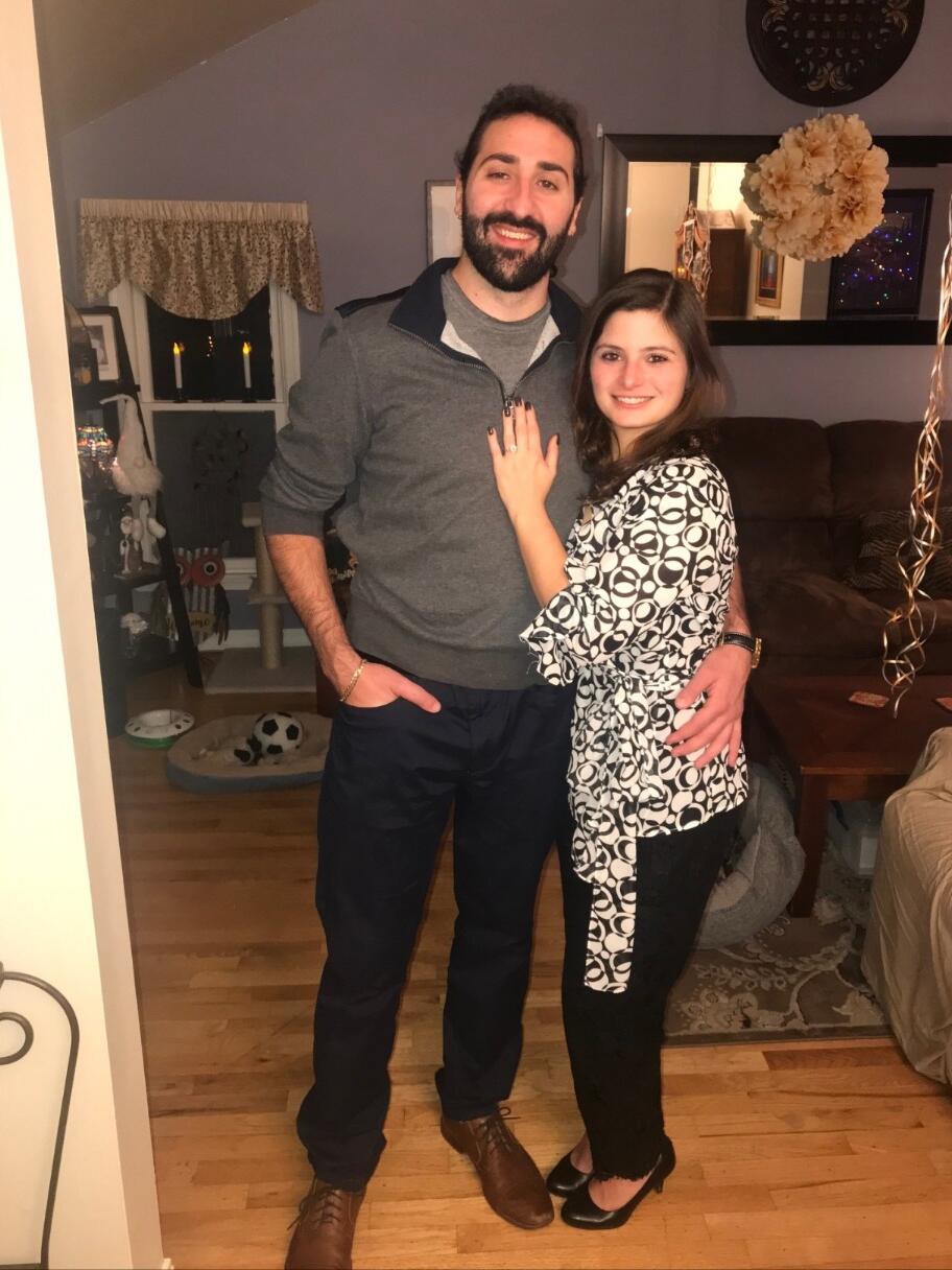 Chris popped the question and I said yes!