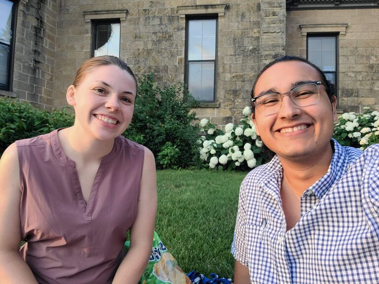 We picnicked on Observatory Hill at sunset on UW's campus... 