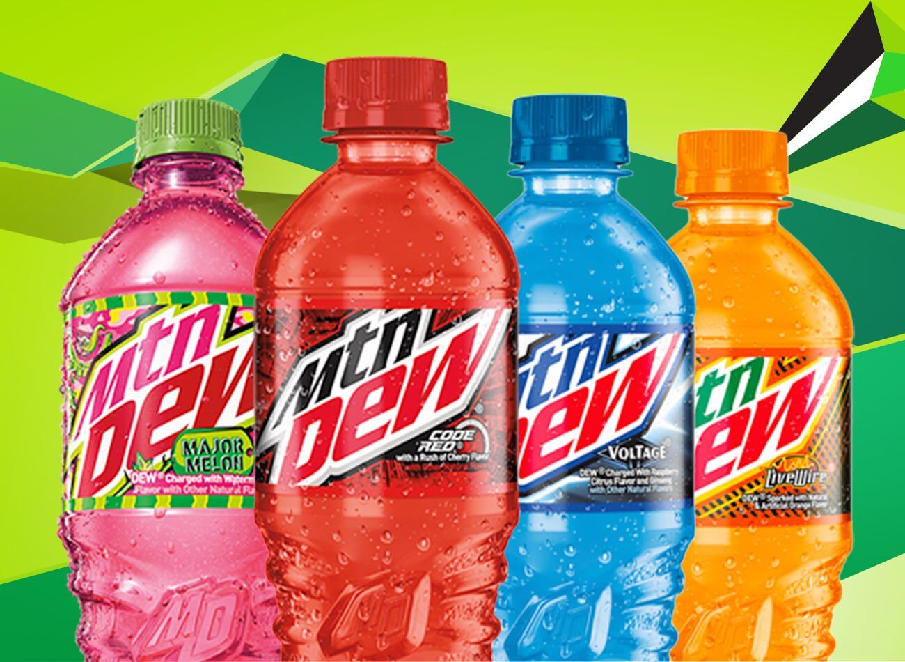 A variety of mountain dew