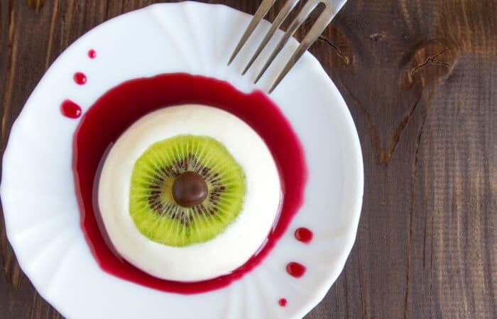 Halloween Finger Food Recipes - Eyeball Panna Cotta