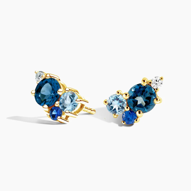 Brilliant Earth hydrangea bouquet earrings