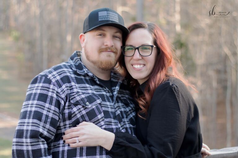 After 2 delays due to weather, we could finally get our engagement pictures done by the talented Sharon Blake Photography!